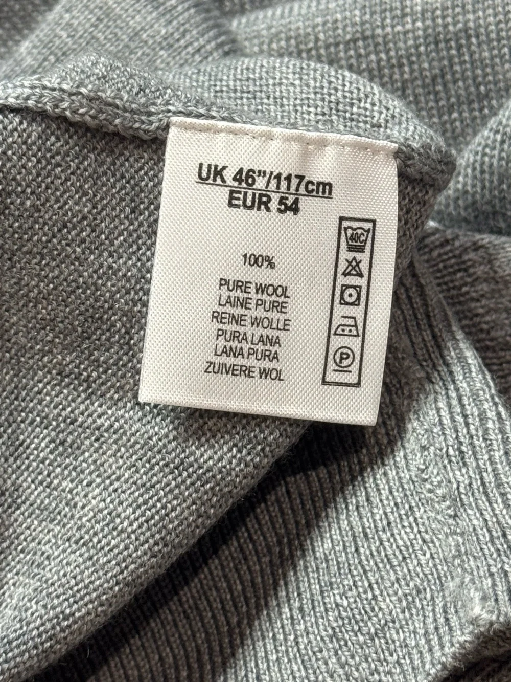 Alan Paige Linton Merino Wool Roll Neck Jumper size UK 46 (US XL)
